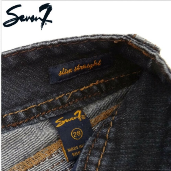 Seven 7 Jeans 28 Women Slim Straight Cute Designs - Picture 7 of 8